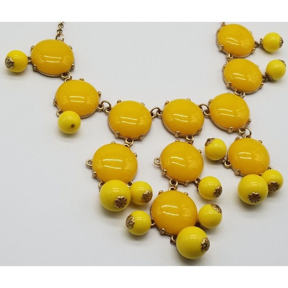Bumblebee Yellow Acrylic Bubble Statement Necklace - image 4